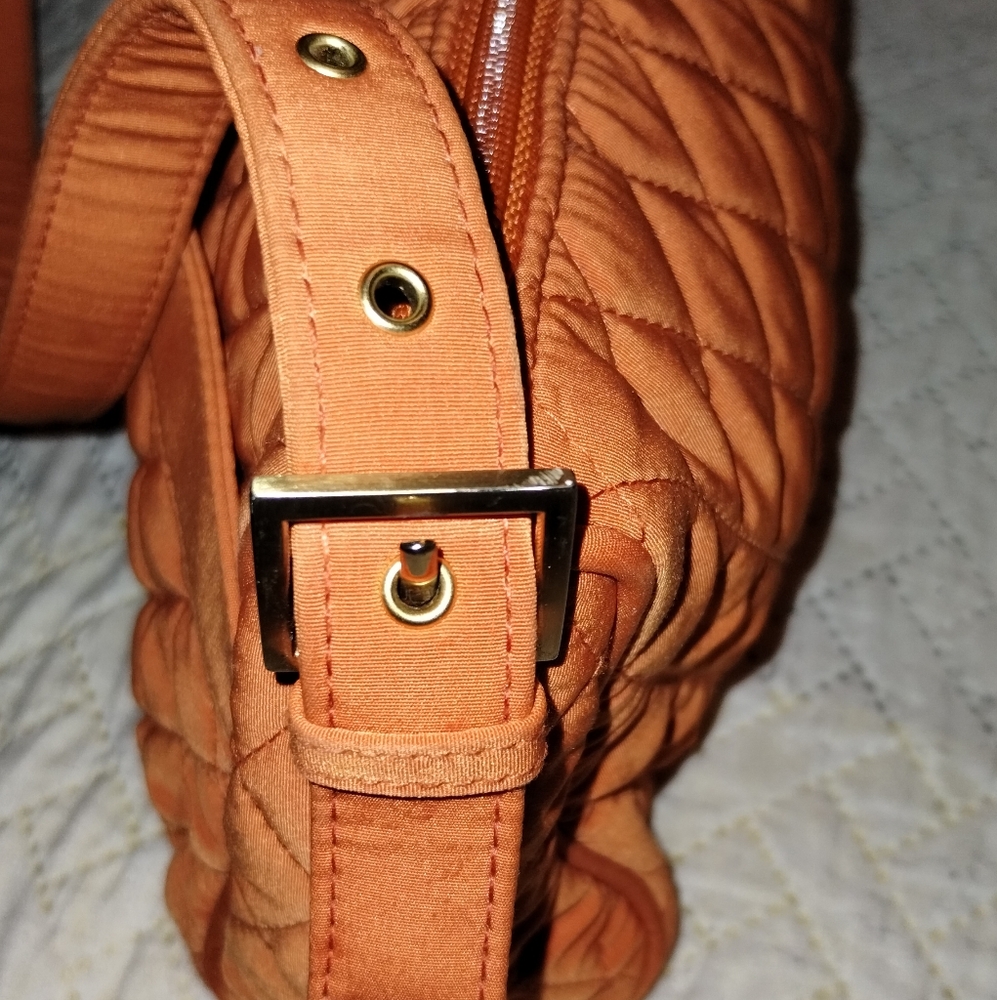 Vera Bradley Orange Quilted Mini Bag